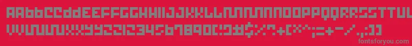 Trick ffy Font – Gray Fonts on Red Background