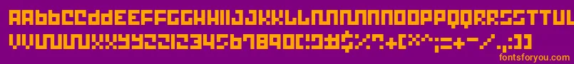 Trick ffy Font – Orange Fonts on Purple Background