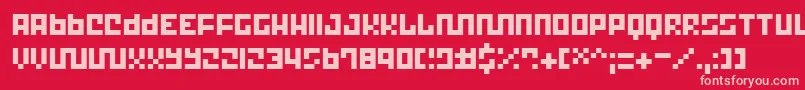Trick ffy Font – Pink Fonts on Red Background