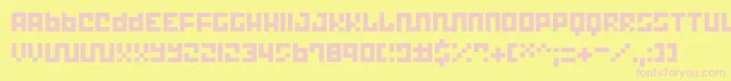 Trick ffy Font – Pink Fonts on Yellow Background