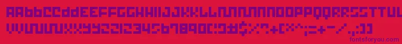 Шрифт Trick ffy – фиолетовые шрифты на красном фоне