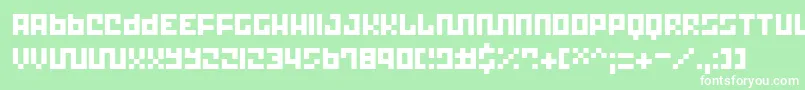 Trick ffy Font – White Fonts on Green Background