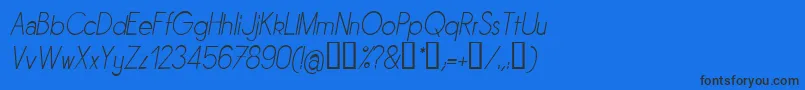 Sornli Font – Black Fonts on Blue Background