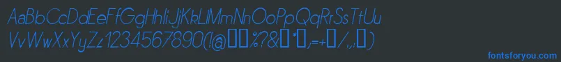 Sornli Font – Blue Fonts on Black Background