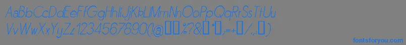 Sornli Font – Blue Fonts on Gray Background