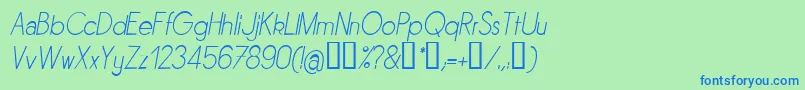 Sornli Font – Blue Fonts on Green Background