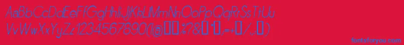 Sornli Font – Blue Fonts on Red Background