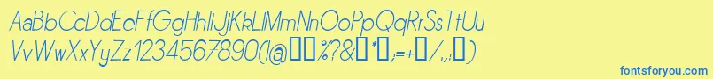 Sornli Font – Blue Fonts on Yellow Background