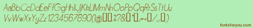 Sornli Font – Brown Fonts on Green Background