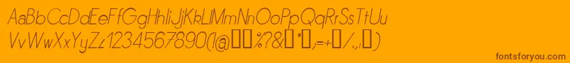 Sornli Font – Brown Fonts on Orange Background