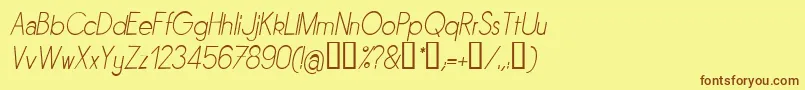 Sornli Font – Brown Fonts on Yellow Background