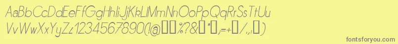 Sornli Font – Gray Fonts on Yellow Background