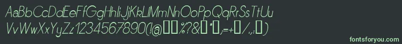 Sornli Font – Green Fonts on Black Background