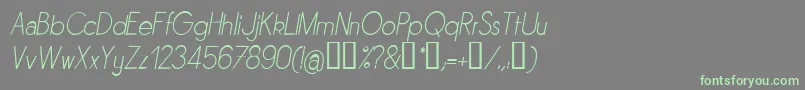 Sornli Font – Green Fonts on Gray Background