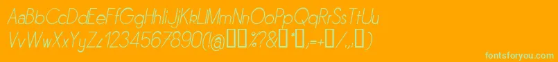 Sornli Font – Green Fonts on Orange Background