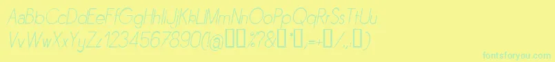 Sornli Font – Green Fonts on Yellow Background