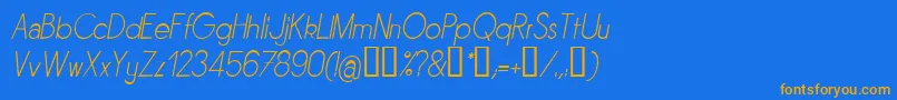 Sornli Font – Orange Fonts on Blue Background