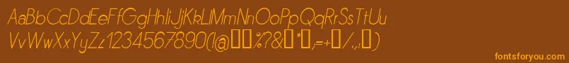 Sornli Font – Orange Fonts on Brown Background