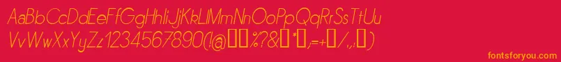 Sornli Font – Orange Fonts on Red Background