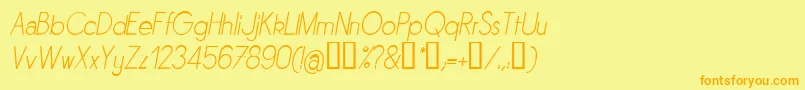 Sornli Font – Orange Fonts on Yellow Background
