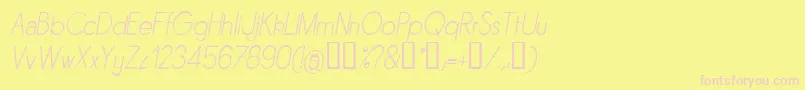 Sornli Font – Pink Fonts on Yellow Background