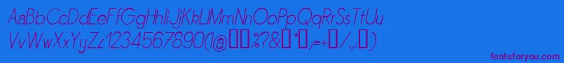Sornli Font – Purple Fonts on Blue Background