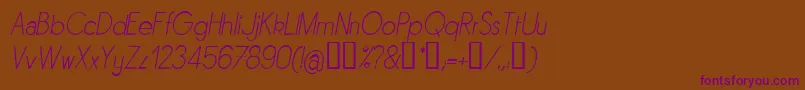 Sornli Font – Purple Fonts on Brown Background