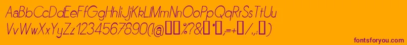 Sornli Font – Purple Fonts on Orange Background