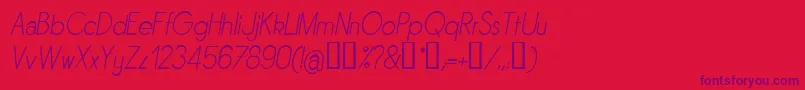 Sornli Font – Purple Fonts on Red Background