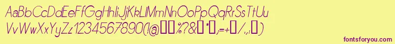 Sornli Font – Purple Fonts on Yellow Background