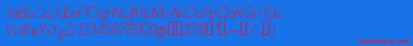 Sornli Font – Red Fonts on Blue Background