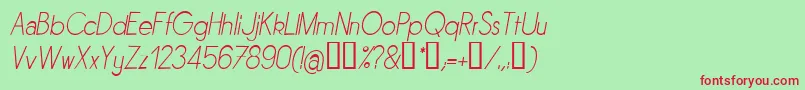 Sornli-Schriftart – Rote Schriften auf grünem Hintergrund