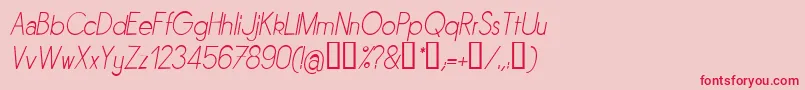 Sornli-Schriftart – Rote Schriften auf rosa Hintergrund