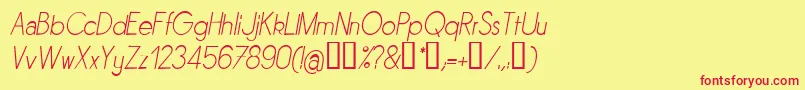 フォントSornli – 赤い文字の黄色い背景