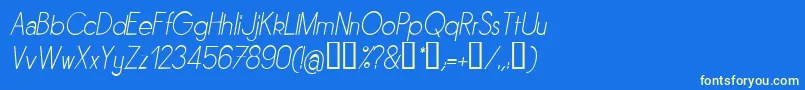 Sornli Font – Yellow Fonts on Blue Background