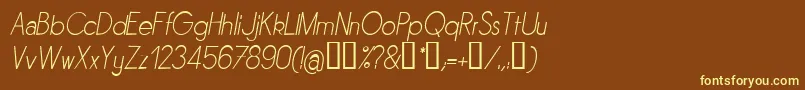 Sornli Font – Yellow Fonts on Brown Background