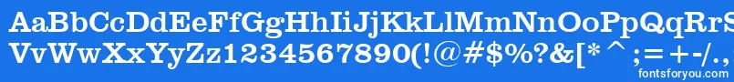 フォントClarendonBt – 青い背景に白い文字