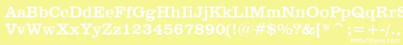 ClarendonBt Font – White Fonts on Yellow Background