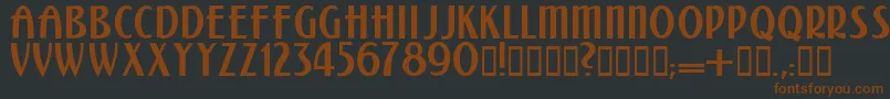 Подробнее о шрифте Kalenderblatt Шрифт Kalenderblatt – коричневые шрифты на чёрном фоне