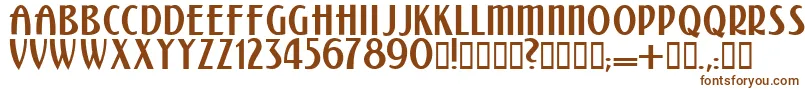 Kalenderblatt Font – Brown Fonts on White Background