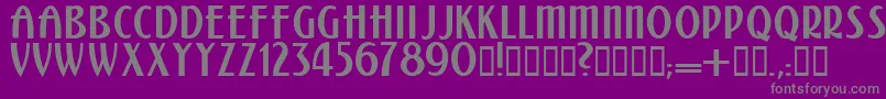 フォントKalenderblatt – 紫の背景に灰色の文字