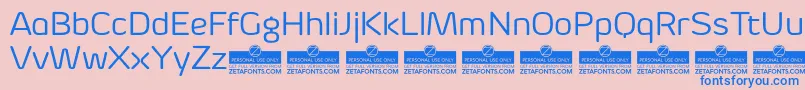 ByomRegularTrial Font – Blue Fonts on Pink Background