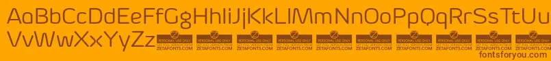 ByomRegularTrial-Schriftart – Braune Schriften auf orangefarbenem Hintergrund