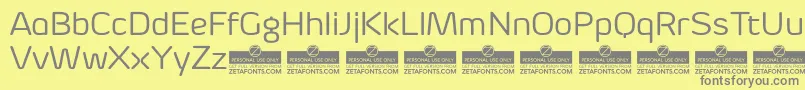 ByomRegularTrial Font – Gray Fonts on Yellow Background