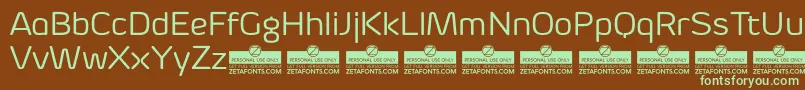ByomRegularTrial Font – Green Fonts on Brown Background