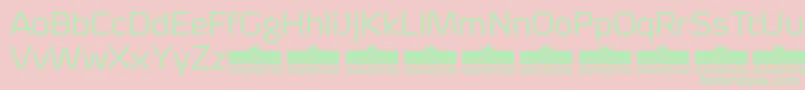 ByomRegularTrial Font – Green Fonts on Pink Background