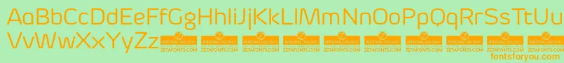 ByomRegularTrial Font – Orange Fonts on Green Background