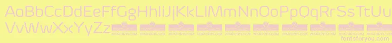 ByomRegularTrial Font – Pink Fonts on Yellow Background