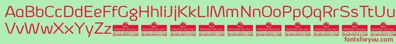 ByomRegularTrial Font – Red Fonts on Green Background