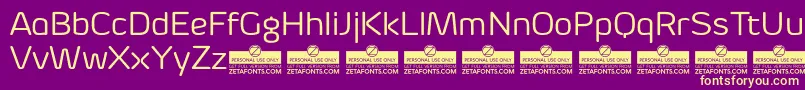 ByomRegularTrial Font – Yellow Fonts on Purple Background